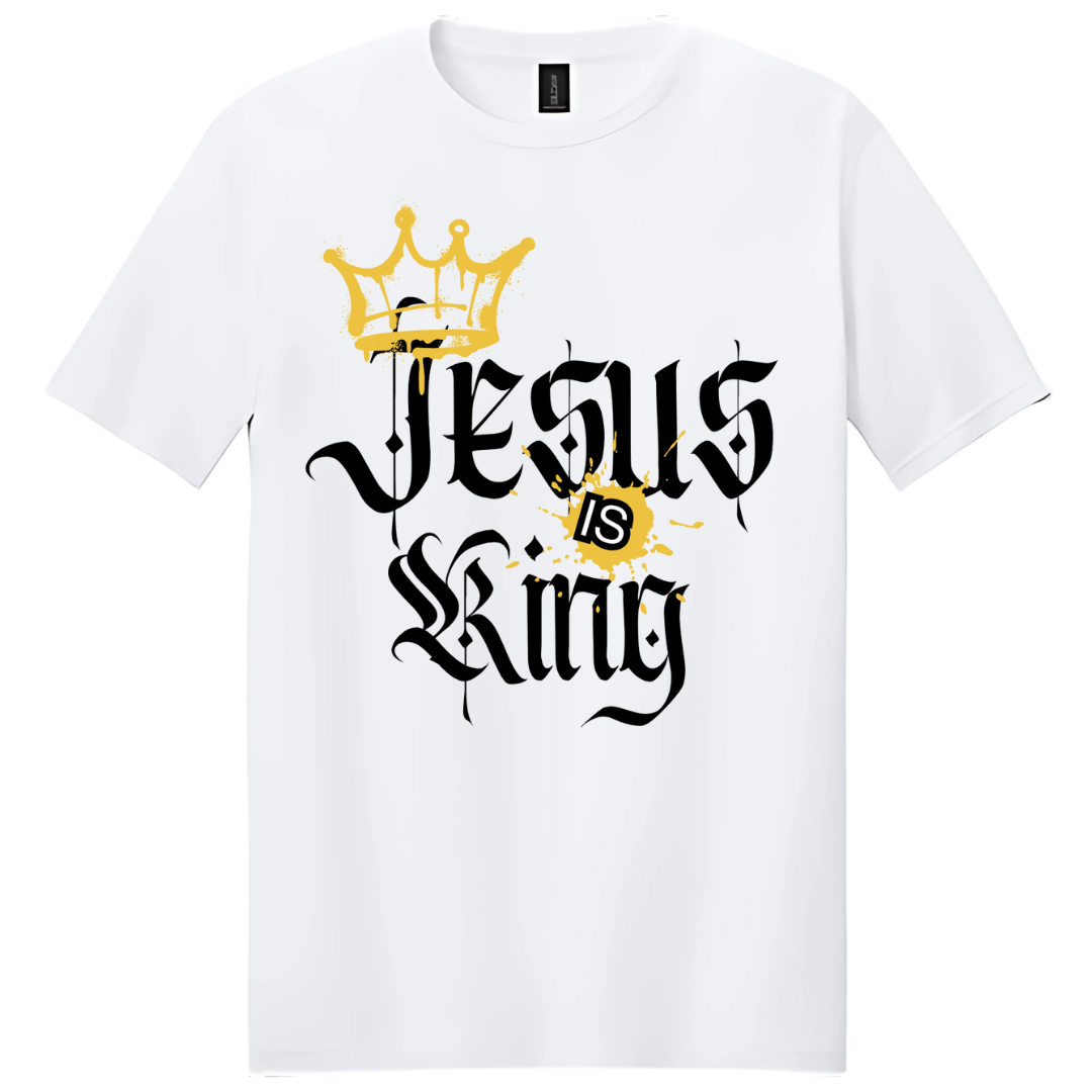 White "JESUS IS KING" T-Shirt image 1