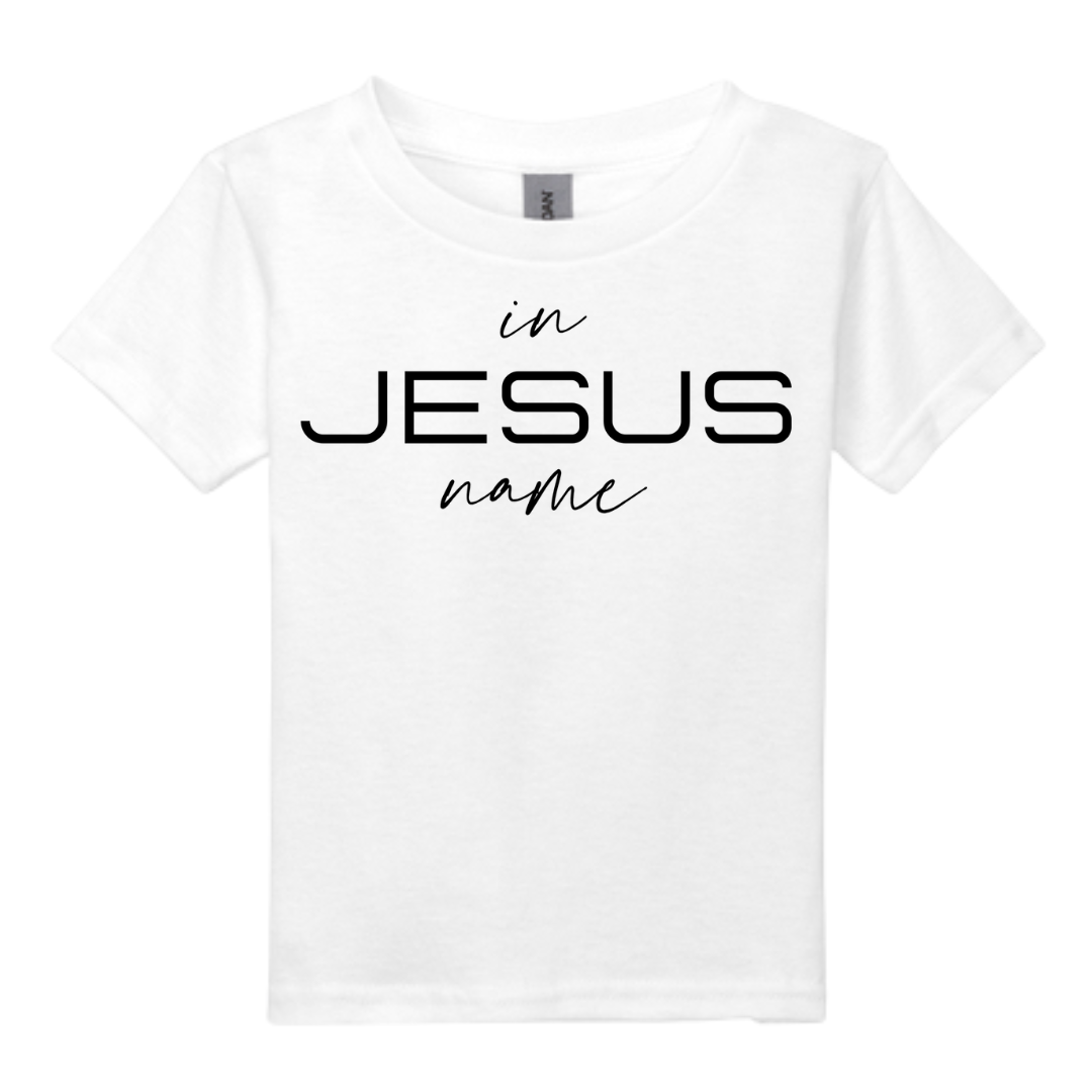 Kids In Jesus Name T-Shirt (WHITE/BLACK) image 5