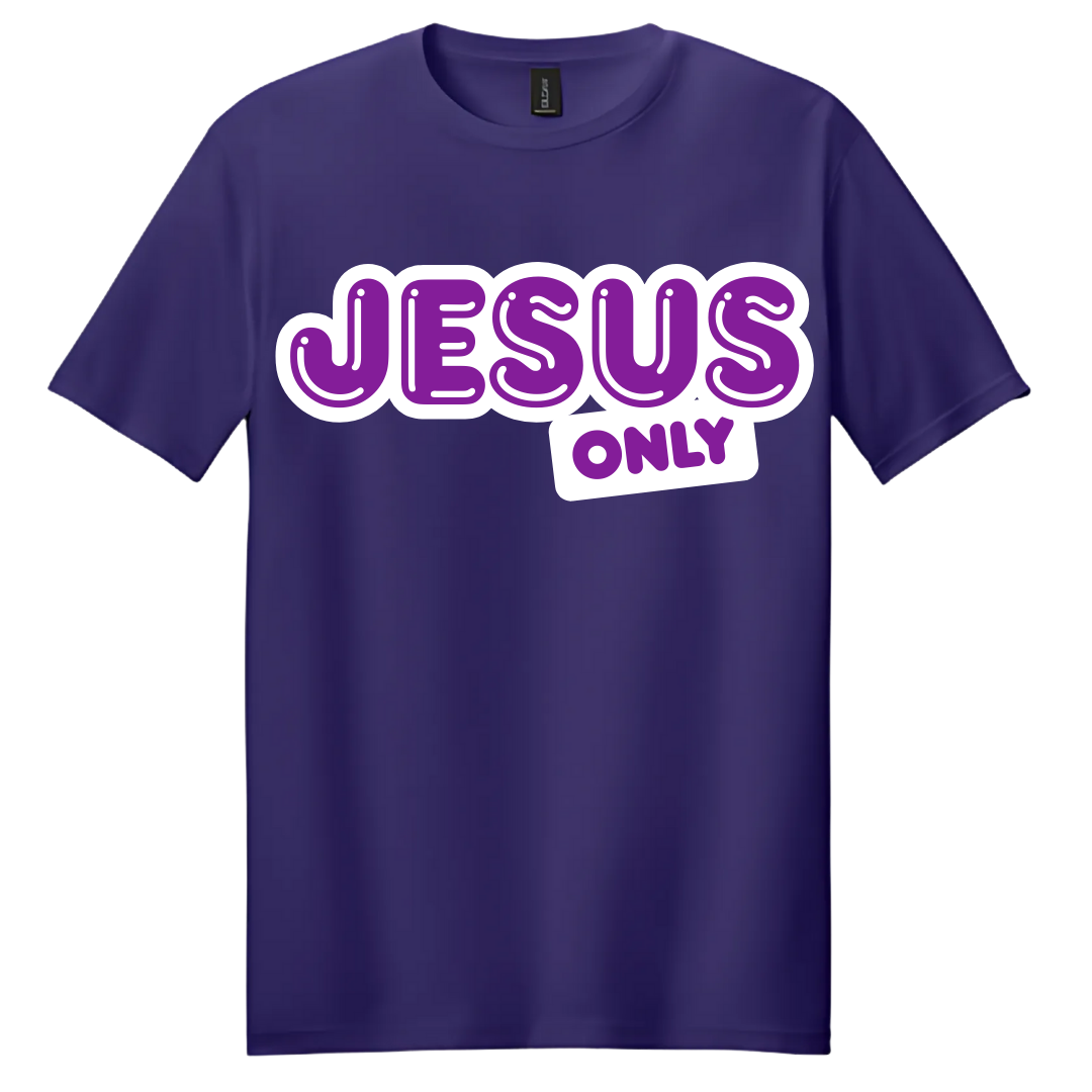 Kids Dark Purple "JESUS Only" T-Shirt image 2