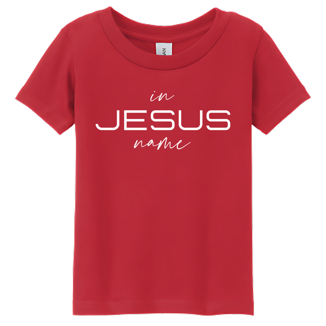 Kids In Jesus Name T-Shirt (RED/WHITE) image 4