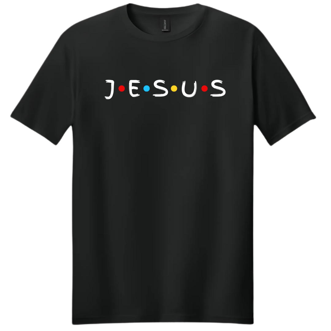Black "JESUS W/DOTS" T-Shirts image 3