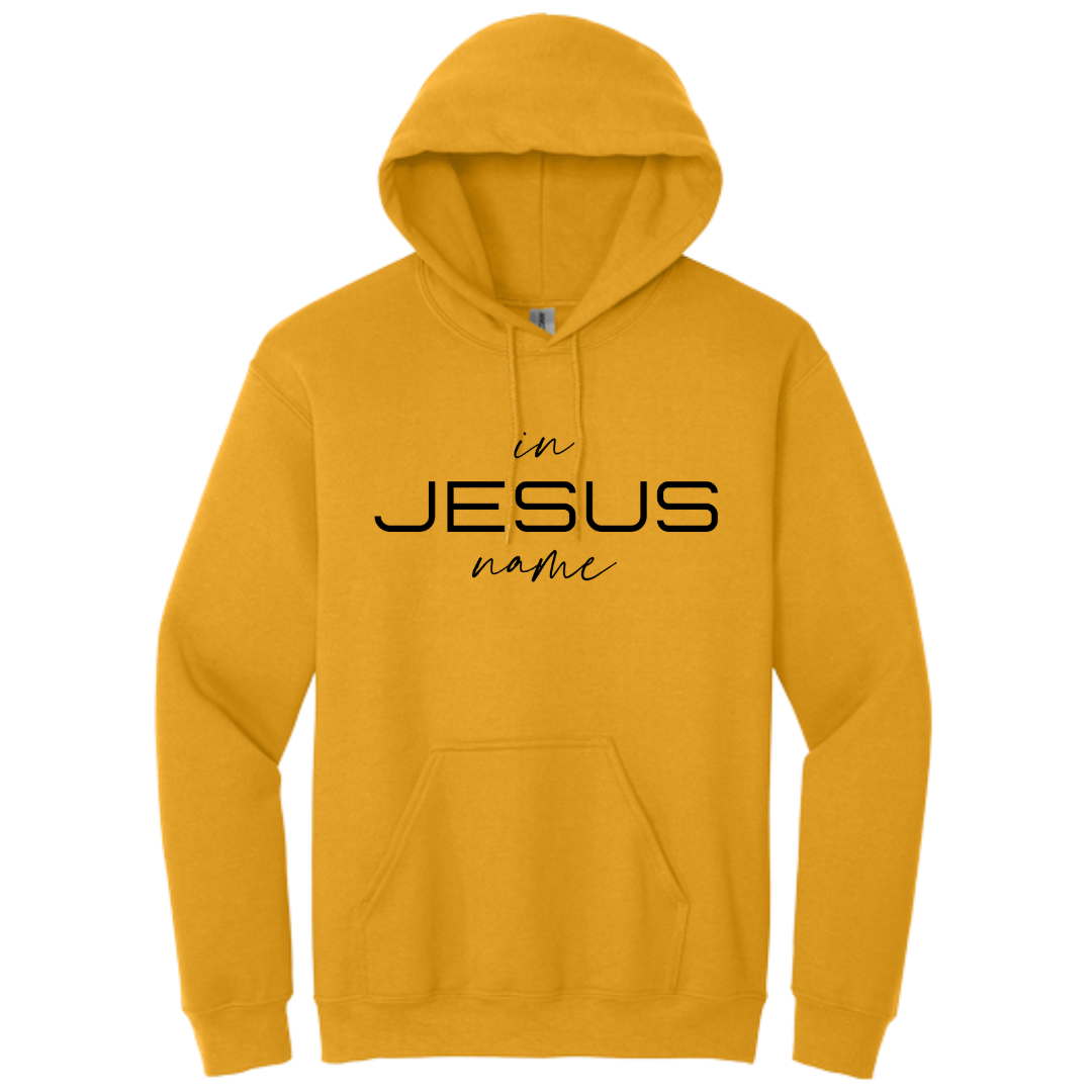 In Jesus Name Hoodie (BLACK LETTERS) image 2