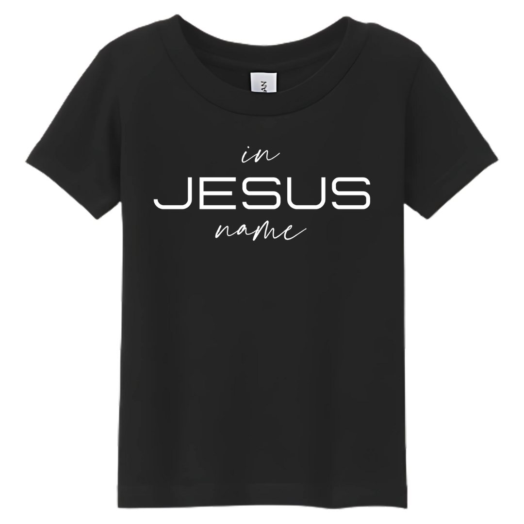 Kid In Jesus Name T-Shirt (BLACK/WHITE) image 5