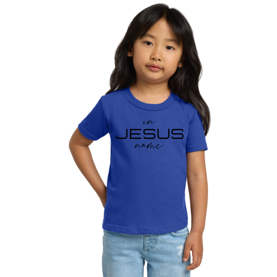 Kids In Jesus Name T-Shirt (BLUE/BLACK) image 0