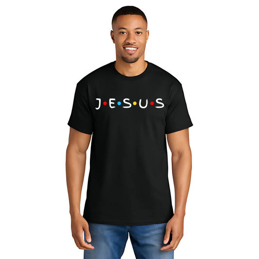 Black "JESUS W/DOTS" T-Shirts image 0