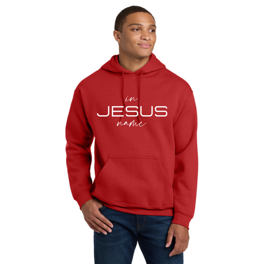 In Jesus Name Hoodie (WHITE LETTERS) image 0