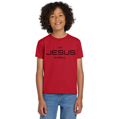 Kids In Jesus Name T-Shirt (RED/BLACK) image 2