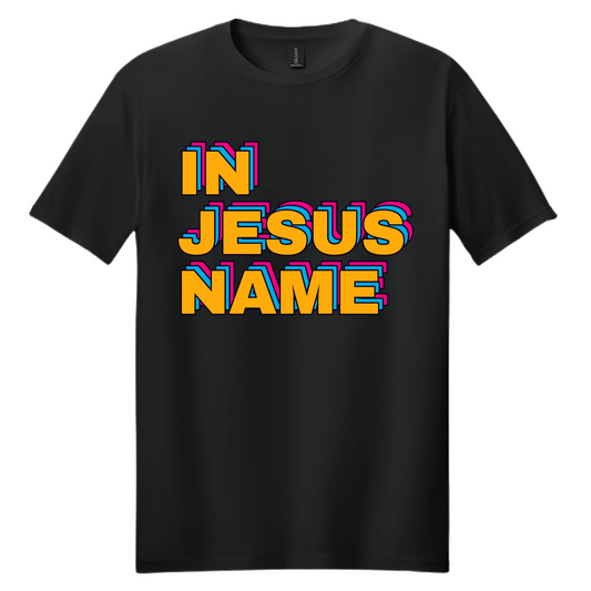 Black "IN JESUS NAME" T-Shirt image 1