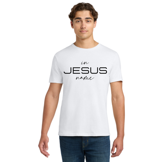In Jesus Name T-Shirt (WHITE/BLACK) image 0
