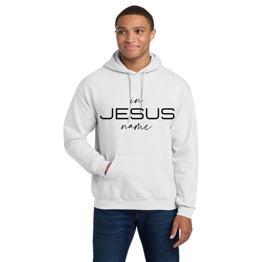 In Jesus Name Hoodie (BLACK LETTERS) image 0