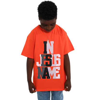 Kids Orange "IN JESUS NAME" T-Shirt