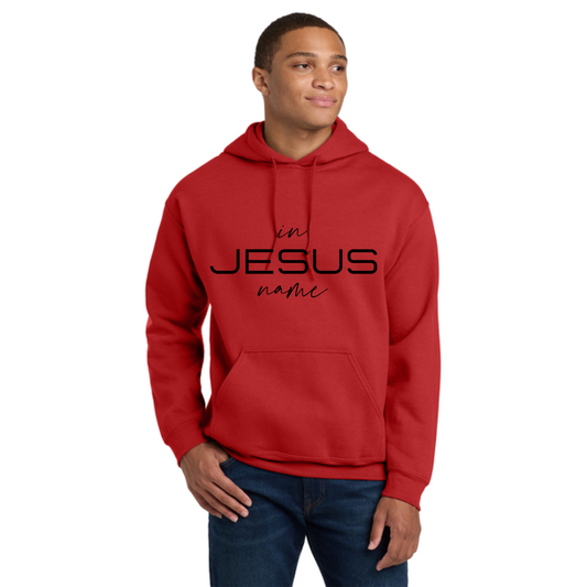 In Jesus Name Hoodie (BLACK LETTERS) image 0