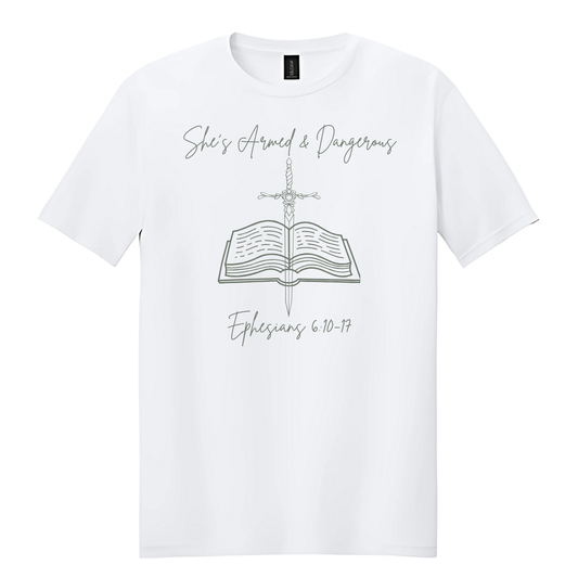 White Bible She’s Armed & Dangerous T-Shirt image 0