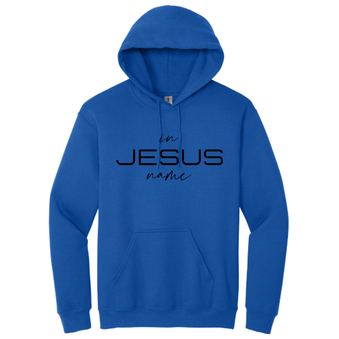 In Jesus Name Hoodie (BLACK LETTERS) image 2