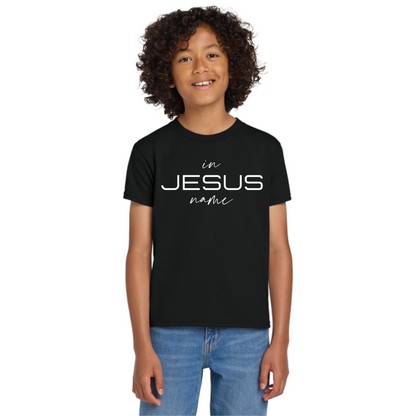 Kid In Jesus Name T-Shirt (BLACK/WHITE) image 1