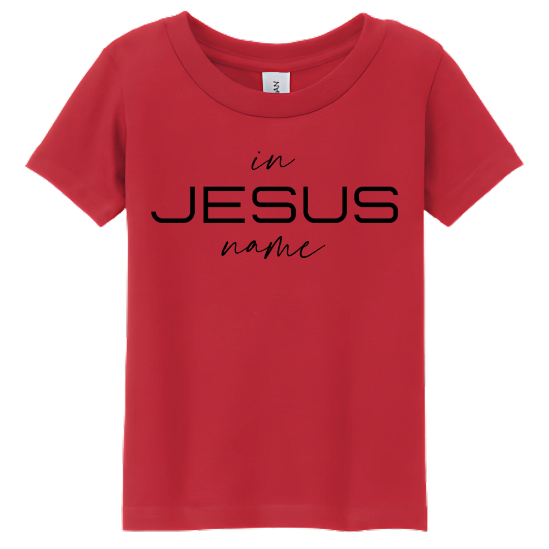 Kids In Jesus Name T-Shirt (RED/BLACK) image 4