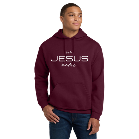 In Jesus Name Hoodie (WHITE LETTERS) image 0
