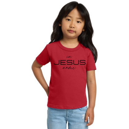 Kids In Jesus Name T-Shirt (RED/BLACK) image 0